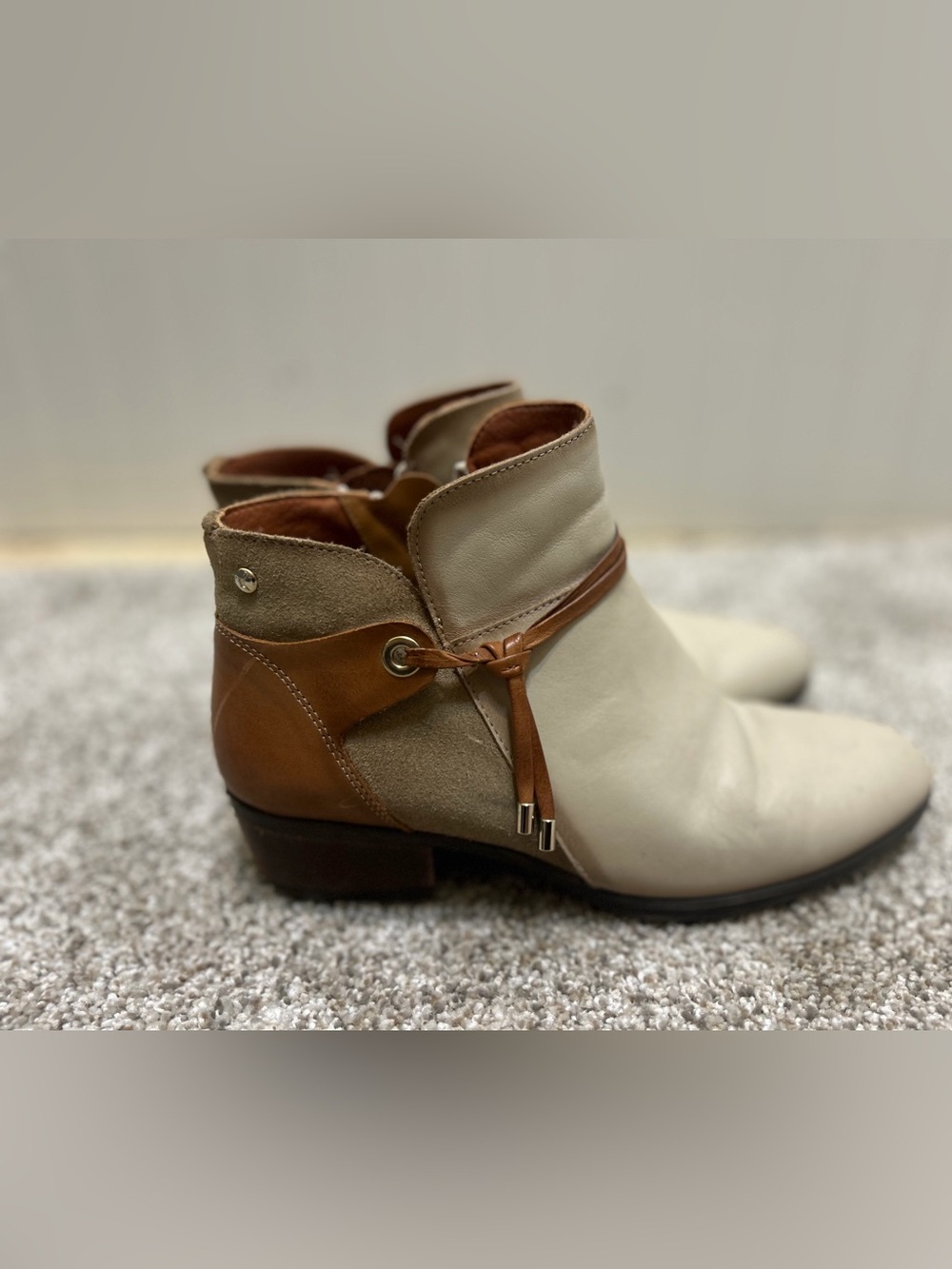 Pikolinos daroca leather minimalist luxury booties boots sz 37 classic